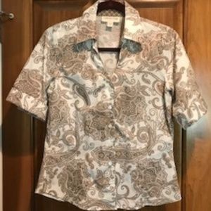 Coldwater Creek Short sleeve button down